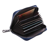 Kuber Industries Wallet for Women/Men | Card Holder for Men & Women | Leather Wallet for ID, Visiting Card, Business Card, ATM Card Holder | Slim Wallet | Zipper Closure, Black
